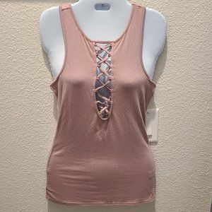 red by BKE Buckle women's high strappy tank deauville mauve size small NWT